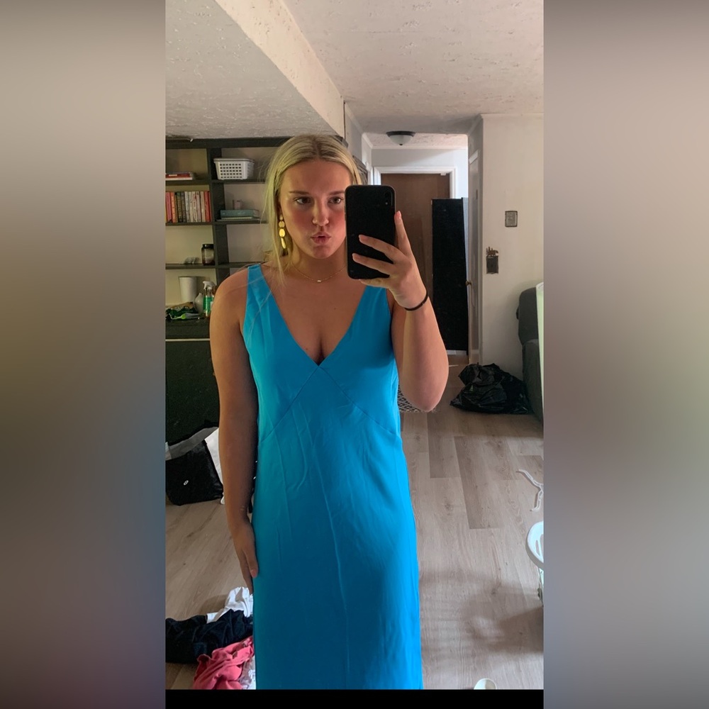 Target Blue Silk Dress